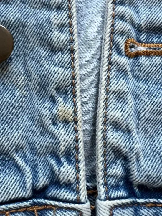 Nickelodeon denim trucker jacket Medium collared button up 90s kid light jean - Picture 3 of 6